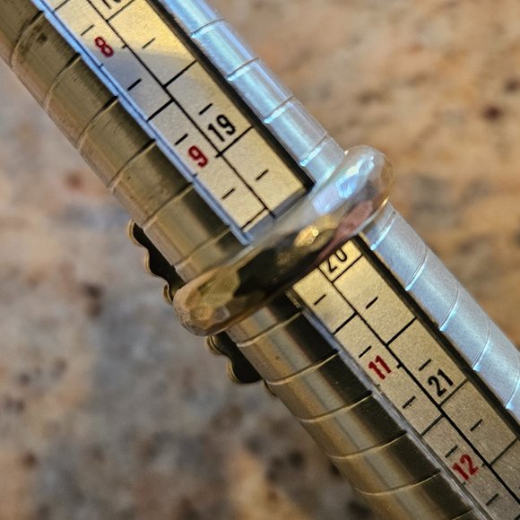 Malachite & Chrysocolla Silver Ball Ring - Picture 4 of 5